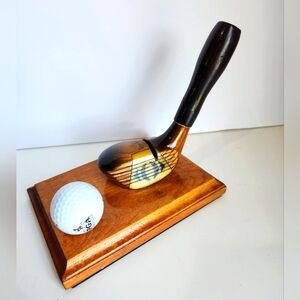 Vintage Wilson Sam Snead GOLF CLUB Business Card Pen holder desk Office decor